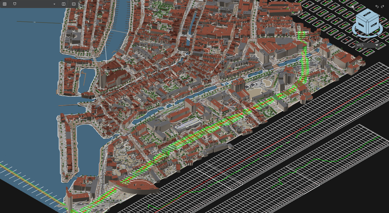 De rondweg als corridor door de binnenstad van Dordrecht, met zijn dwarsprofielen